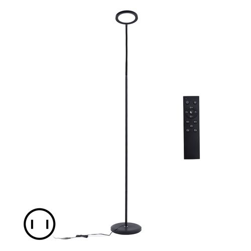 Hjlian Lampadaire Led 3 Couleurs, Base Stable, Lampe De Lecture A Col De Cygne Reglable Avec Telecommande, Prise 110-240 V Us