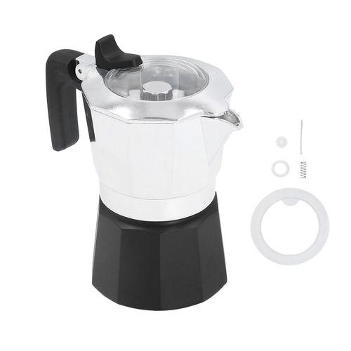 Hjlian Cafetiere Italienne Moka A Double Valve, Argentee, Ideale Pour Les Voyages