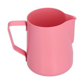 Hjlian Pichet A Lait Epais En Acier Inoxydable A Bec Pointu De 600 Ml, Ideal Pour La Maison, Rose