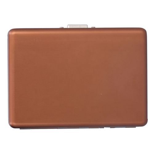 HJLIAN Etui a cigarettes tendance en alliage d'aluminium brosse, boite de rangement pour cartes de visite, pour porte-documents (boite a cigarettes en forme de carte et de cafe)
