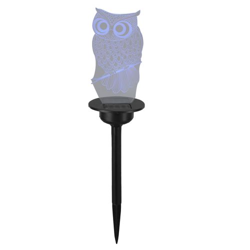 Hjlian Lampe De Jardin Solaire En Forme De Cour, Etanche, 3d, Double Face, Pour Routes, Hibou Nocturne