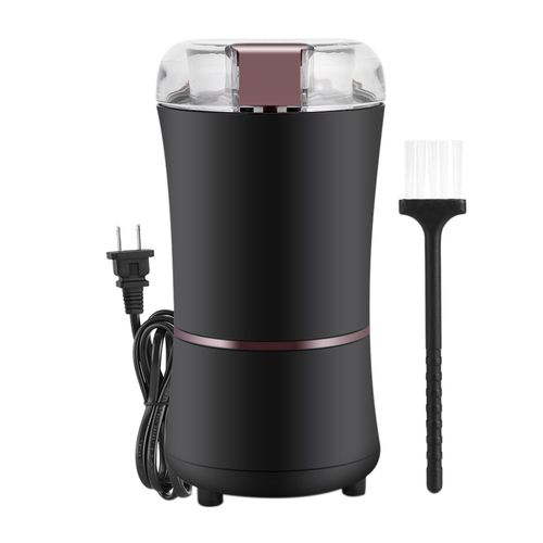 Hjlian Mini Moulin A Cafe Electrique Avec Lame En Acier Inoxydable, Reglable, Prise Americaine 110 V