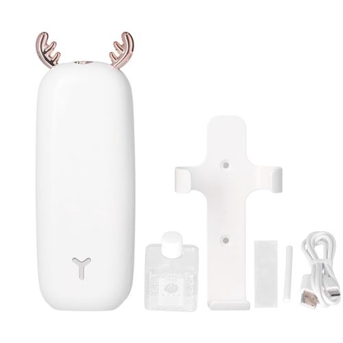 Hjlian Diffuseur D'huiles Essentielles D'aromatherapie A Niveaux Multiples, Reglable, Faible Bruit, Atomisation Fine, Blanc 