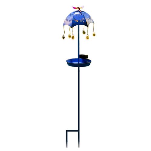 Hjlian Lampes Solaires D'exterieur Pour Allee, Parapluie En Fer Forge, Mangeoires A Oiseaux En Forme De Goutte De Pluie, Eclairage De Jardin, Decoration De Patio