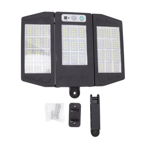 Hjlian Lampadaire Solaire Etanche Ip65, 264 Led, Lampe A Induction Pour Jardin, Cour, Route
