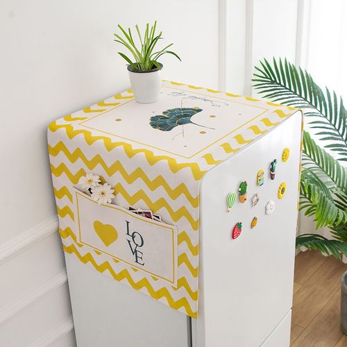 HJLIAN Housse de protection anti-poussiere en coton et lin, tissu impermeable pour appareil electromenager GB258 45 x 140 cm, refrigerateur et machine a laver