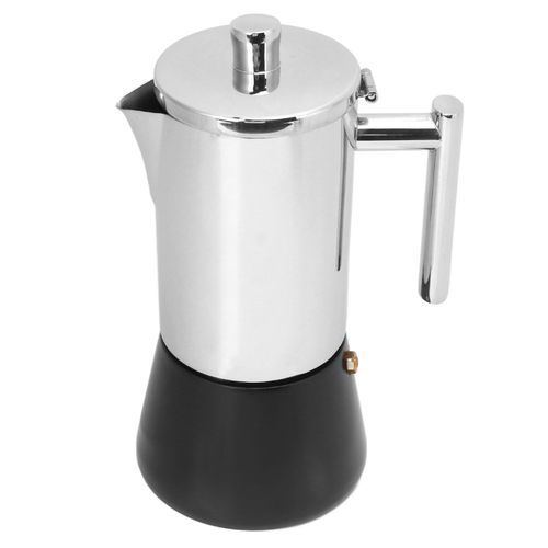 Hjlian Cafetiere Italienne A Induction, 300 Ml, 6 Tasses, En Acier Inoxydable, Pour La Maison
