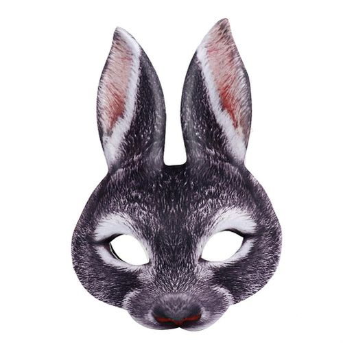 Hjlian Masque Facial En Forme D'animal Pour Halloween, Paques, Lapin, Accessoire De Deguisement Pour Fete Costumee, Cosplay