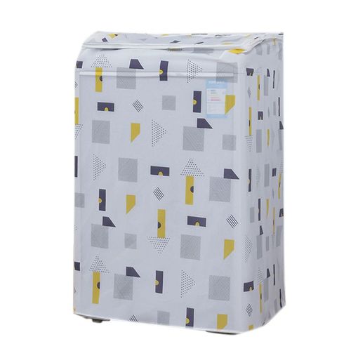 HJLIAN Housse de protection anti-poussiere a motif dessin anime, impermeable, resistante aux UV, anti-salissure, epaisse, pour machine a laver 10 kg, type geometrique a chargement frontal, 65 x 75 x 85 cm