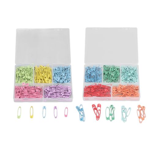 Hjlian Epingles De Surete En Acier Inoxydable, Couleurs Melangees, Pour Loisirs Creatifs, 5 Couleurs, Type B, Boite Unique, 325 Pieces