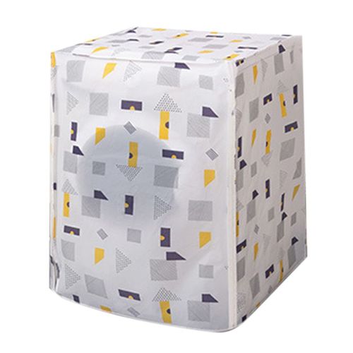 HJLIAN Housse de protection anti-poussiere a motif dessin anime, impermeable, resistante aux UV, anti-salissure, epaisse, pour machine a laver 10 kg, type a clapet geometrique, 55 x 75 x 100