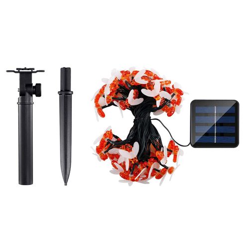 Hjlian Guirlande Lumineuse Solaire Abeilles, Etanche, Controle Intelligent, 20 Led, Pour Jardin, 5 M, Lumiere Blanche, 8 Modes