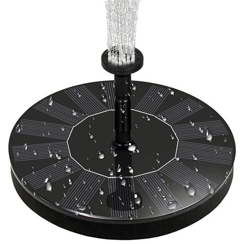 HJLIAN Fontaine solaire, pompe a eau a energie solaire pour bain d'oiseaux, petit etang, aquarium et decoration de jardin