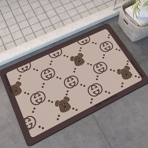 Hjlian Tapis De Salle De Bain Absorbant L'eau, Antiderapant, Pour La Maison, La Cuisine, La Salle De Bain, L'hotel, Motif Ours Blanc, 40 X 60 Cm