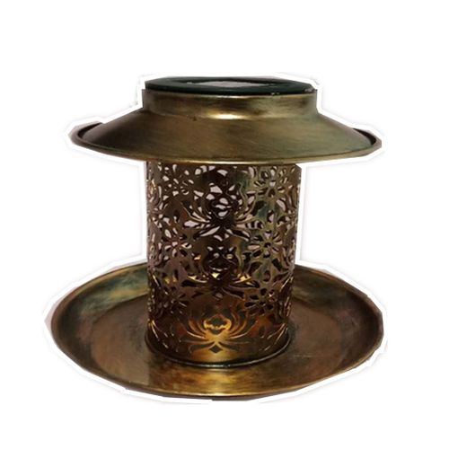 Hjlian Mangeoire A Oiseaux Solaire Suspendue 2 En 1, Lampe De Jardin Solaire Etanche