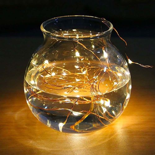 Hjlian Guirlande Lumineuse A Piles De 2 M, 20 Led, Fil De Cuivre, Decoration De Fete Et De Noel
