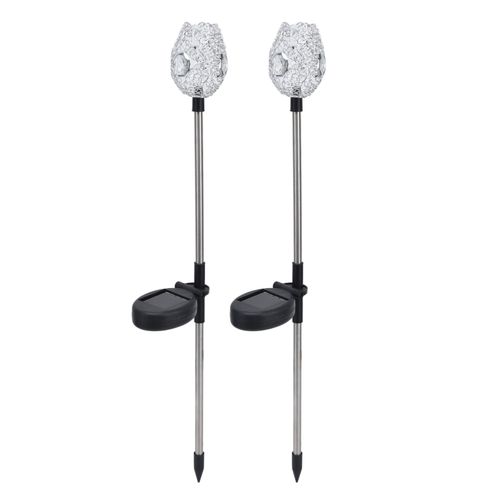 Hjlian Lot De 2 Lampes Solaires D'exterieur, Design Raffine, Installation Facile, Materiau De Qualite Superieure, Lumiere Chaude