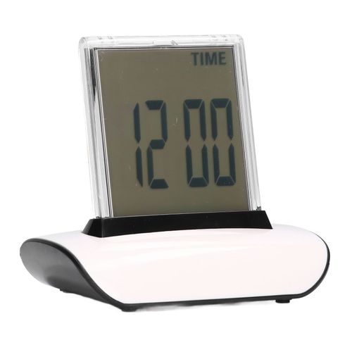 HJLIAN Reveil numerique grand ecran LCD a couleurs changeantes, grande police, interrupteur 12/24, horloge LED portable stable pour chambre, bureau, hotel