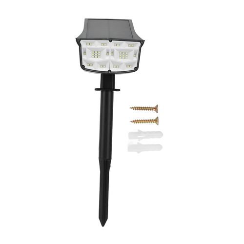 Hjlian Lampe Solaire De Paysage Etanche 38 Led, Spot Solaire A Haute Et Basse Luminosite Pour Jardin, Cour, Porche, Lumiere Chaude