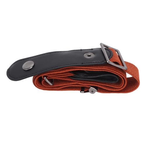 Hjlian Ceinture Sans Boucle Pour Femme, Taille Ajustable, Sans Trace, Tissee, Sans Boucle, Pour Pantalon, Pull, Marron