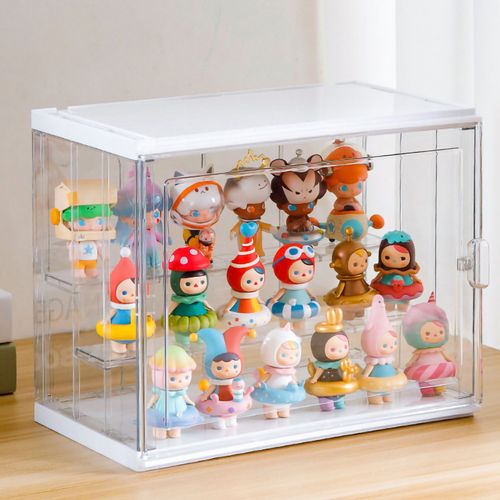 Hjlian Vitrine Transparente, Armoire De Rangement Transparente, Caisse De Collecte Pour Collection En Plastique, Type Plus Grand