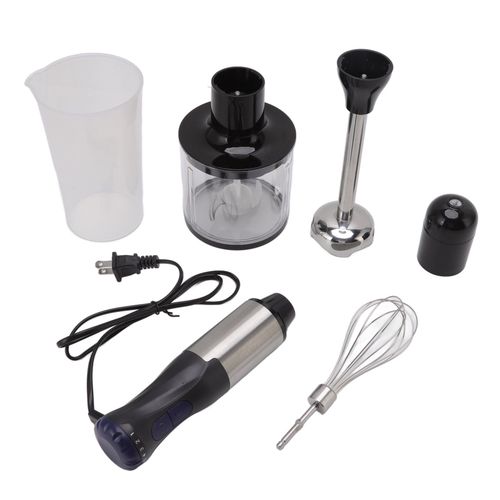 Hjlian Mixeur Plongeant Multifonction 4 En 1, Robot Culinaire En Acier Inoxydable, Bol Melangeur De 700 Ml, Bol De Hachage De Viande De 500 Ml, Prise Americaine 220 V.
