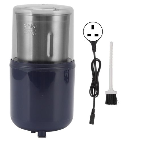 Hjlian Moulin A Cafe Electrique En Acier Inoxydable 200 W, Broyeur A Grains Electrique Amovible A Pression Pour La Maison, La Cuisine, Le Bureau, Prise Britannique 250 V