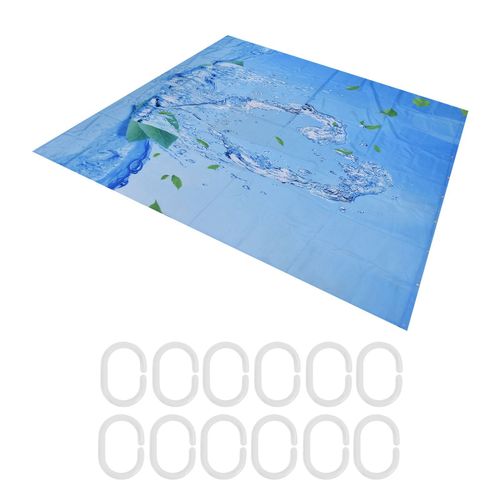HJLIAN Rideau de douche occultant en polyester impermeable avec crochet pour salle de bain, decoration d'interieur, 180 x 200 cm