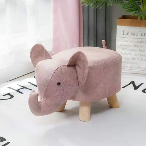 Hjlian Repose-Pieds Animal Multifonction, Joli Petit Banc En Forme D'animal De Dessin Anime Pour La Maison, La Maternelle, Rose