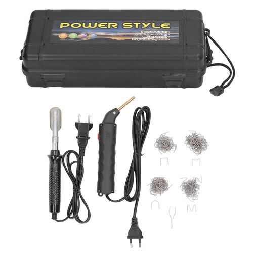 HJLIAN Kit de soudage plastique pour reparation de pare-chocs de voiture, agrafeuse a chaud, pistolet 40-70 W, prise UE 120-250 V