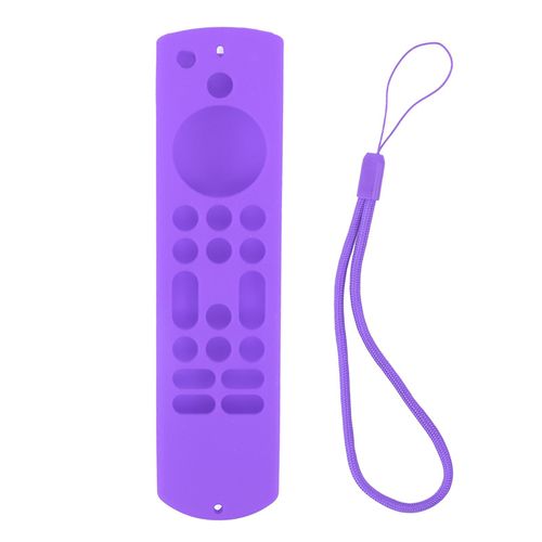 HJLIAN Etui en silicone souple et resistant aux chocs pour telecommande Amazon TV, etanche, decoupe precise, entierement enveloppant, violet