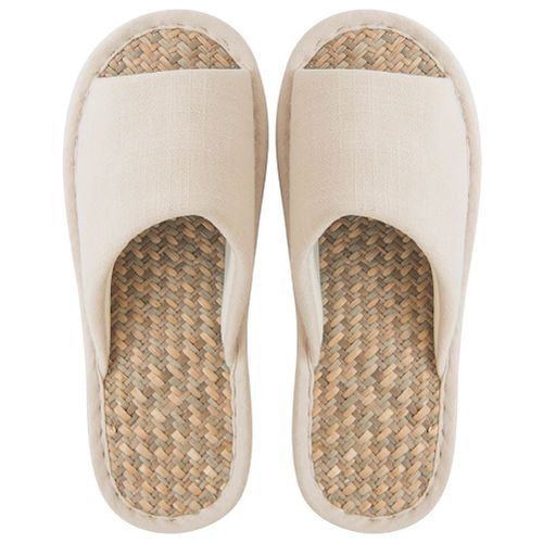 Hjlian Chaussons En Chanvre Pour Femmes, Pantoufles D'interieur Antiderapantes En Paille, Pantoufles Tissees Et Respirantes