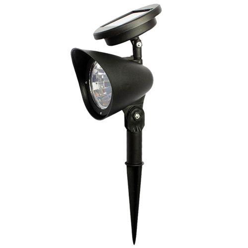 Hjlian Projecteur Solaire D'exterieur A Led, Lampe De Jardin Etanche, Eclairage De Sol Pour Pelouse, Eclairage Paysager, Blanc