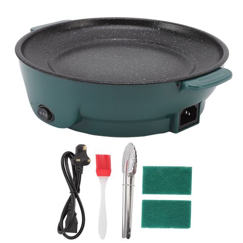 Hjlian Poele A Griller Electrique Multifonctionnelle Antiadhesive De 22 Cm De Gros Calibre Pour La Maison, Prise Britannique