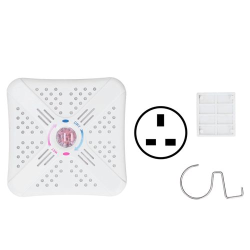 HJLIAN Mini deshumidificateur absorbant, reutilisable, renouvelable, electronique, blanc, 100-240 V, Royaume-Uni