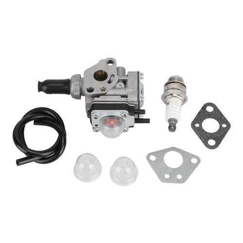 HJLIAN Kit carburateur avec joint de tuyau d'huile et bougie d'allumage, pieces pour outils de jardinage pour tondeuses a gazon, debroussailleuses et coupe-bordures KBH48A