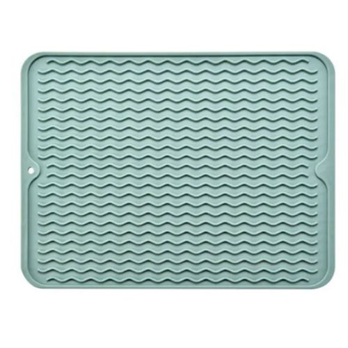 Hjlian Tapis De Table Isolant En Caoutchouc Antiderapant, Impermeable Et Resistant A La Chaleur, Pour Egoutter La Vaisselle, Pour La Cuisine, Vert