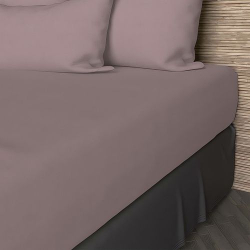 Drap Housse En Coton 57 Fils 160x200 Cm Uni Lin, Par Soleil D'ocre