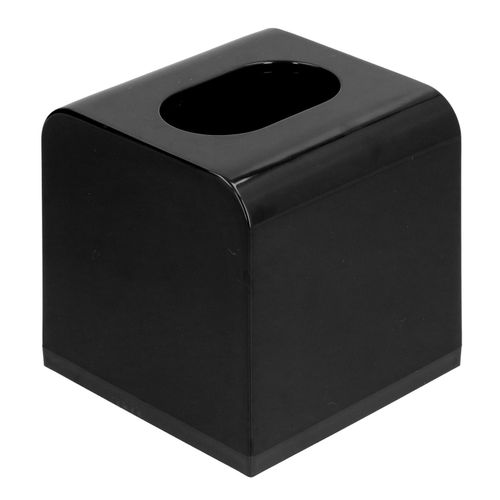 HJLIAN Boite a mouchoirs carree moderne pour salle de bain, coiffeuse, chambre a coucher, chevet, noir