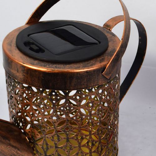 Hjlian Lampe Solaire D'exterieur En Fer Creux, Impermeable, Pour Jardin, Sans Support