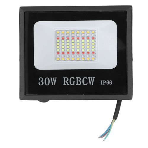 Hjlian Projecteurs Led Rgb 30 W, Controle Par Application, Etanche Ip66, Minuterie, Eclairage D'exterieur Intelligent Pour Jardin, 85 A 265 V