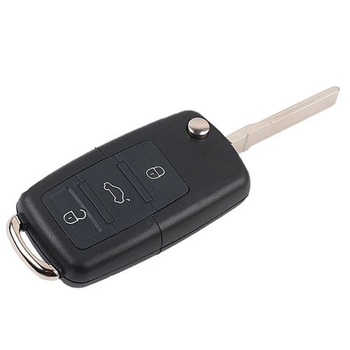 HJLIAN Coque de cle de telecommande avec tete de cle et support de batterie, boitier de cle de telecommande pour B5
