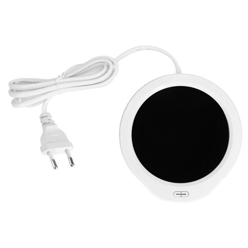 HJLIAN Chauffe-tasse a cafe 18 W, temperature constante 55 ¡ãC, economie d'energie, rechargeable, pour bureau, prise UE 220 V, blanc