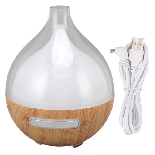 HJLIAN Humidificateur a grain de bois, diffuseur d'aromatherapie avec alimentation USB et veilleuse pour la maison, 80 ml