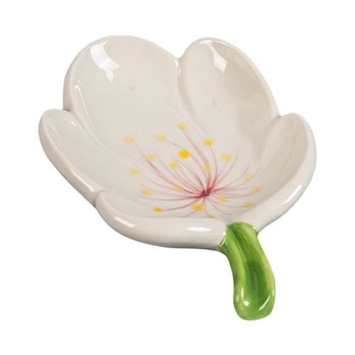 HJLIAN Boite a savon en ceramique en forme de feuille, egouttoir a savon, porte-savon, plateau porte-savon