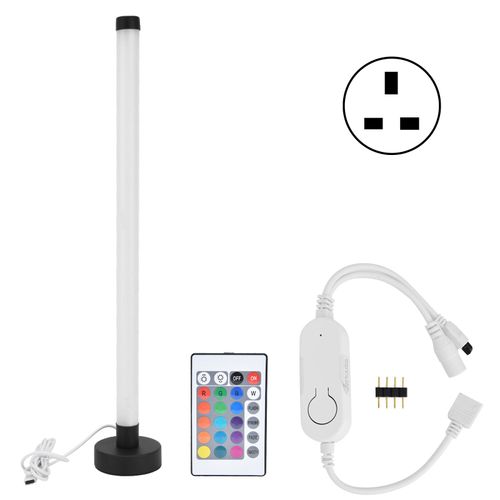 Hjlian Lampadaire Rgb Wi-Fi 16 Millions De Couleurs, Moderne, Telecommande 24 Touches, Eclairage D'angle Vertical Pour Salle D'etude, Restaurant, Prise Britannique 100-240 V