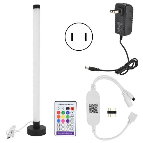 Hjlian Lampadaire D'angle Vertical Moderne Avec Application Wi-Fi Rgbw, 16 Millions De Couleurs, 24 Touches, Pour Chambre A Coucher, Salon, Prise Americaine 100-240 V