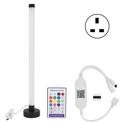 Hjlian Lampadaire D'angle Vertical Moderne Avec Application Wi-Fi Rgbw, 16 Millions De Couleurs, 24 Touches, Pour Chambre A Coucher, Salon, Prise Britannique 100-240 V