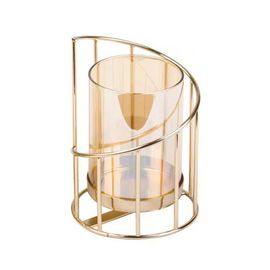 HJLIAN Chandelier rotatif romantique dore galvanise, ideal pour une fete ou un mariage, 18 x 12 cm