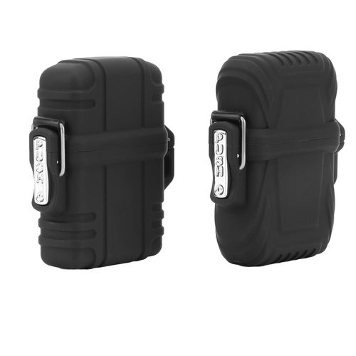 HJLIAN Lot de 2 etuis a briquet electrique etanches IP56, conteneur de rangement pour briquets, pour camping en plein air et randonnee